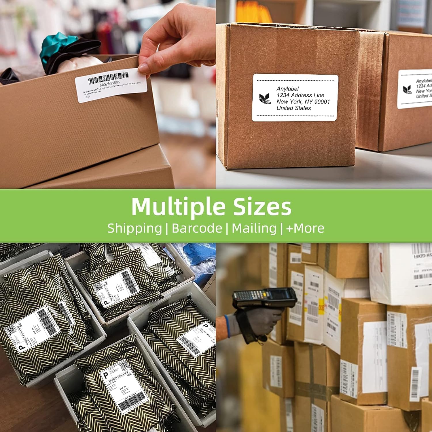 2000 Labels 500 Sheets 4 Up Shipping Address Labels for Laser & Inkjet Printers, 4 per Page Sticker Paper, 4" x 5" Printable Labels - Image 6